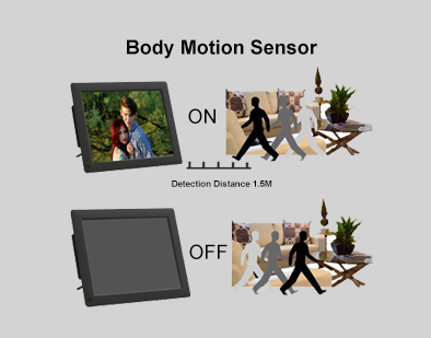 9inch IPS Panel Super Slim Digital Photo Frame with Motion Sensor